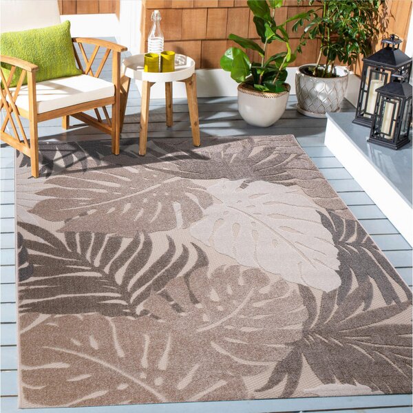 TEKAČ Floral 80/200 cm tkano rjava, bež