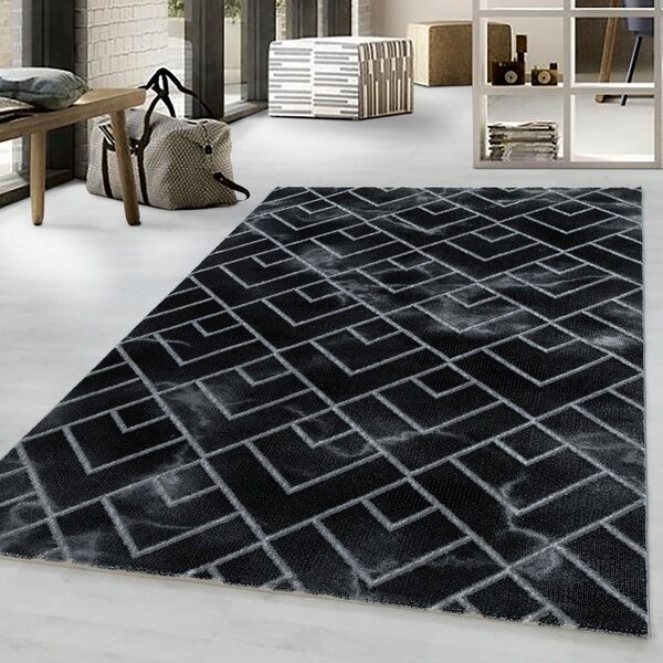 TKANA PREPROGA Naxos 3814 silber 120/170 cm tkano srebrne barve