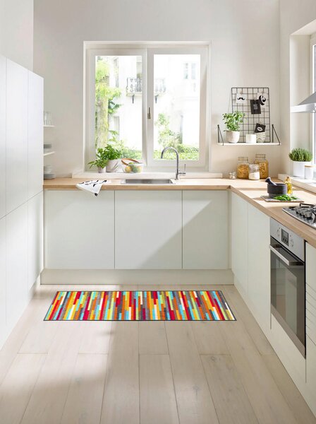 PREDPRAŽNIK Mikado Stripes 60/140 cm potiskano večbarvno