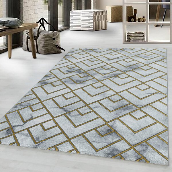 TKANA PREPROGA Naxos 3813 gold 140/200 cm tkano zlate barve