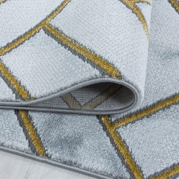 TKANA PREPROGA Naxos 3813 gold 140/200 cm tkano zlate barve