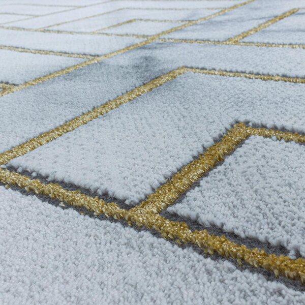 TKANA PREPROGA Naxos 3813 gold 140/200 cm tkano zlate barve