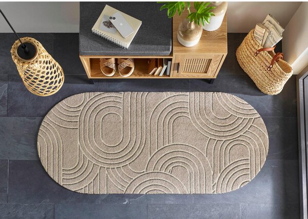 PREDPRAŽNIK Sand Twist 70/150 cm potiskano bež