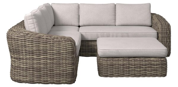 LOUNGE GARNITURA tkanina akacija aluminij