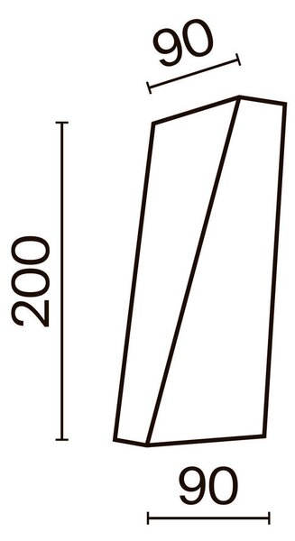 ZUNANJA STENSKA SVETILKA 9/20/9 cm