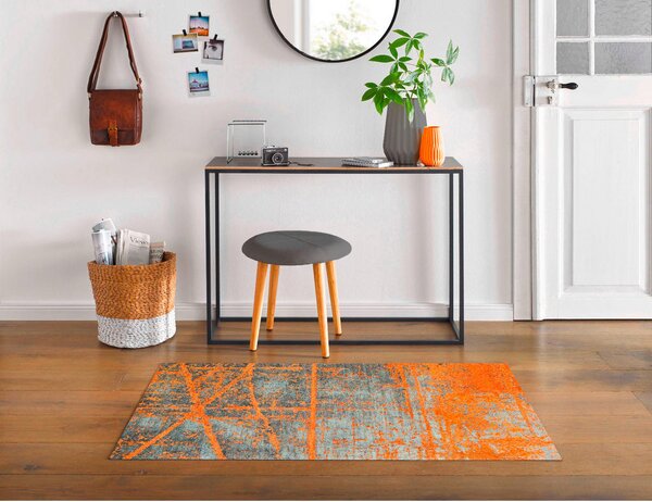 PREDPRAŽNIK Rustic 70/120 cm potiskano siva, oranžna