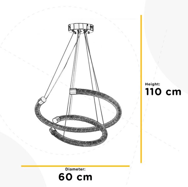 VISEČA LED-SVETILKA CLOTILDE 9800 lm 4000 K