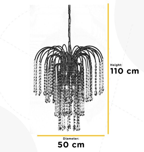 KRISTALNA VISEČA SVETILKA Goro 50/110 cm E14