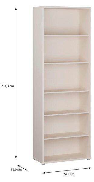 REGAL 74,5/214,3/34,9 cm peščene barve