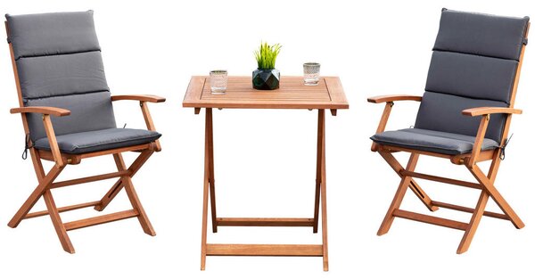SET ZA BALKON les, tekstil rjava siva, rjava