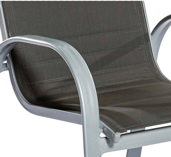 STOL aluminij antracit, srebrne barve