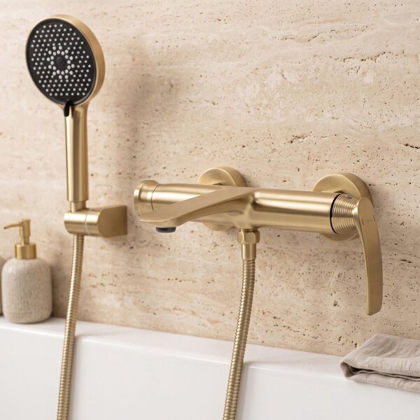 Kopalniška armatura PREMIUM Rea Como Brush Gold