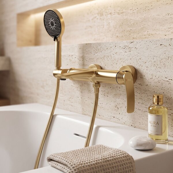Kopalniška armatura PREMIUM Rea Como Brush Gold
