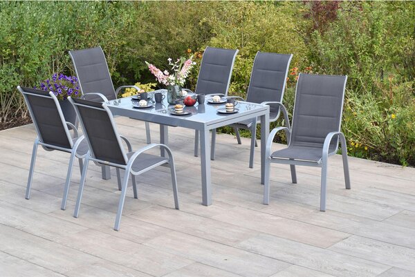 VRTNI SET aluminij srebrne barve antracit, srebrne barve