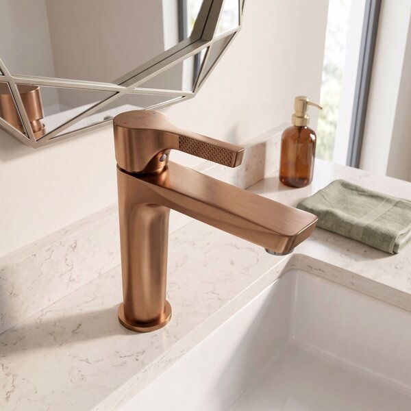 Mešalnik za umivalnik PREMIUM REA Maxim Brush Copper Low