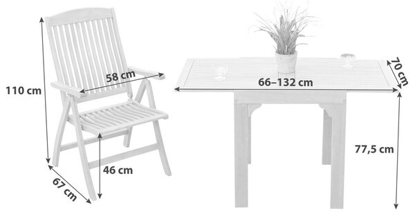 SET ZA BALKON les rjava rjava