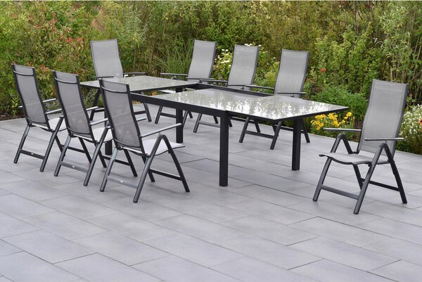 VRTNI SET aluminij srebrne barve rjava, srebrne barve