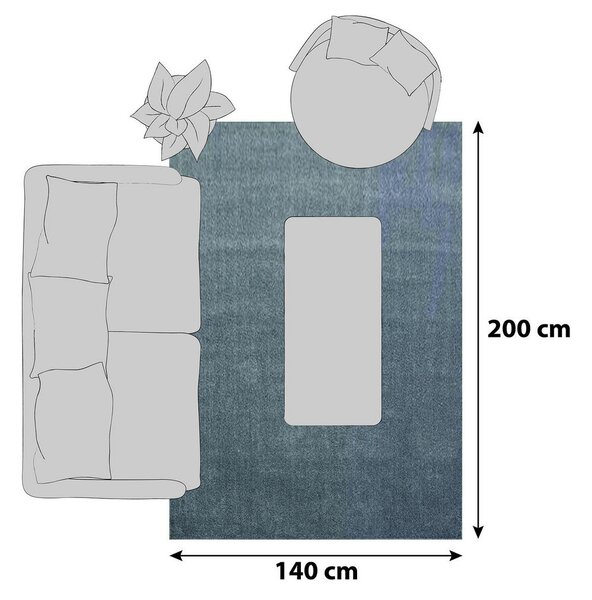 PREPROGA Z VISOKIM FLOROM ATA 7000 140/200 cm tkano svetlo siva
