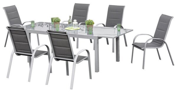 VRTNI SET aluminij antracit, srebrne barve