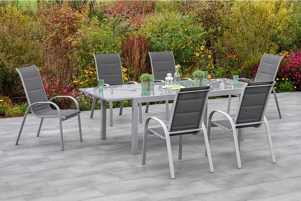 VRTNI SET aluminij antracit, srebrne barve