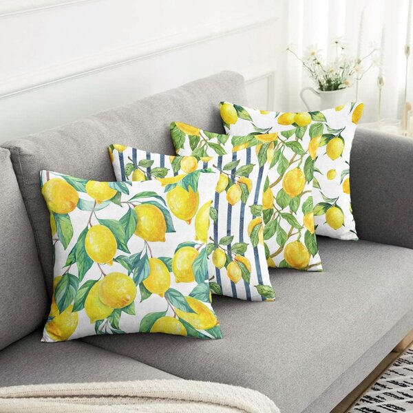 Prevleke za blazino v kompletu 4 ks 43x43 cm Lemons – Mila Home