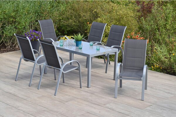 VRTNI SET aluminij srebrne barve antracit, srebrne barve