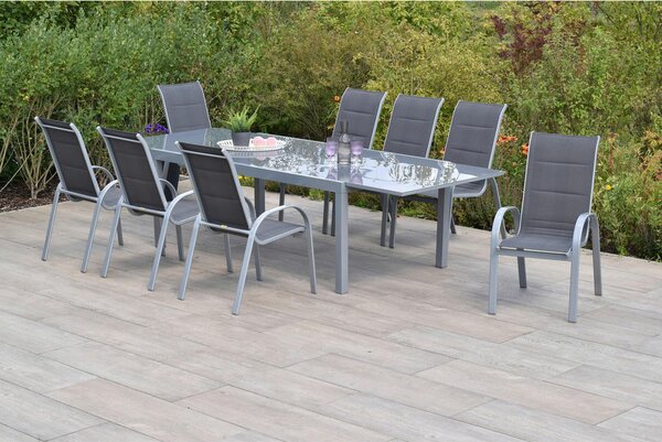 VRTNI SET aluminij siva, srebrne barve antracit, srebrne barve