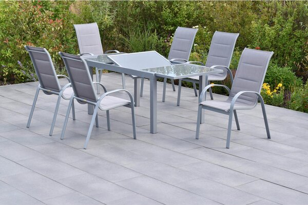 VRTNI SET aluminij srebrne barve rjava, srebrne barve