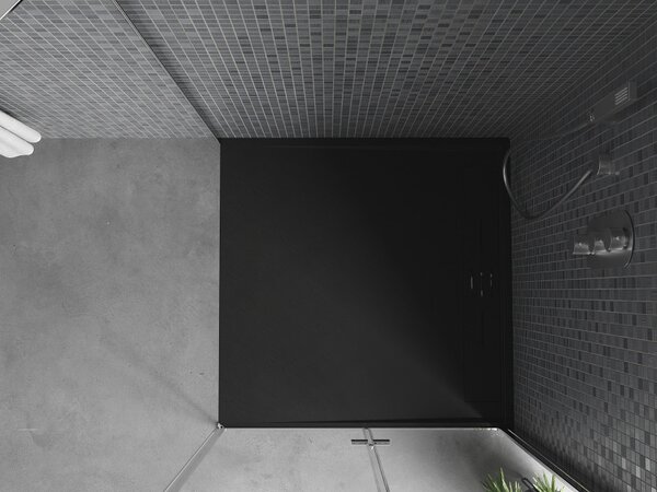 Mexen Amon kvadratna tuš kad SMC 100 x 100 cm, črna - 4F701010