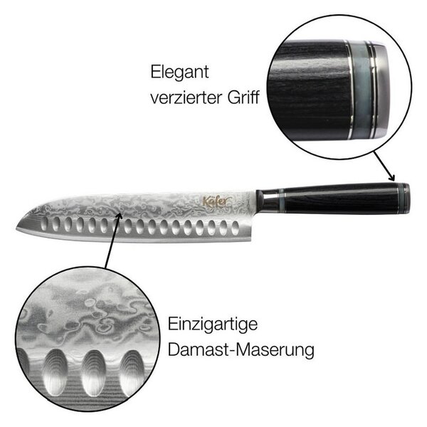 NOŽ SANTOKU 20.5 cm krom-vanadijevo jeklo