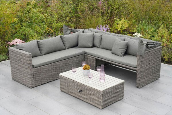 LOUNGE GARNITURA akacija jeklo