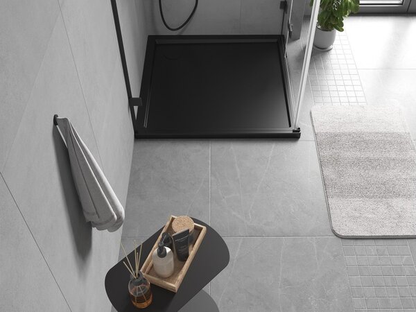 Mexen Flow kvadratna tuš kad slim 85 x 85 cm, črna mat - 46S708585