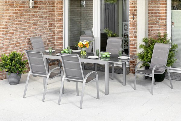 VRTNI SET aluminij rjava, srebrne barve