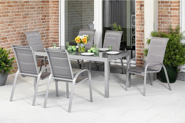 VRTNI SET aluminij rjava, srebrne barve