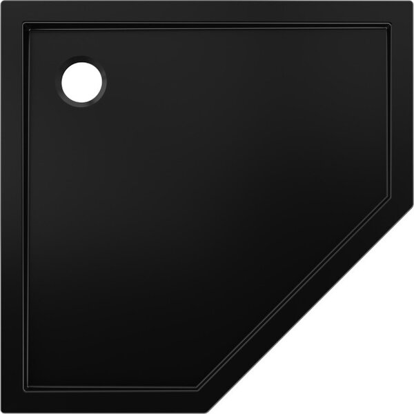 Mexen Flow pentagonalna kad za prhanje slim 80 x 80 cm, črna mat - 46P708080