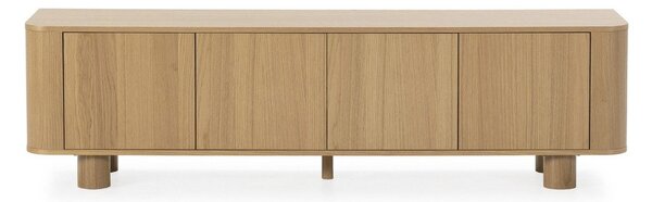 TV omarica v hrastovem dekorju v naravni barvi 180x50,5x40 cm Padoc – MOME