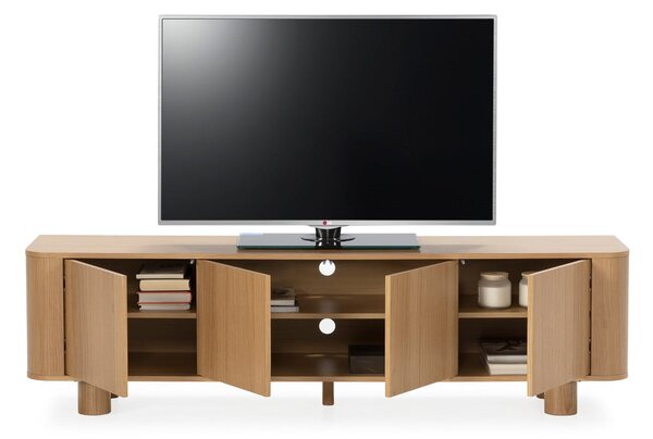 TV omarica v hrastovem dekorju v naravni barvi 180x50,5x40 cm Padoc – MOME
