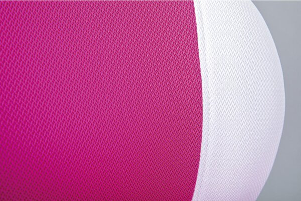 MLADINSKI VRTLJIVI STOL umetna masa, tekstil bela, pink