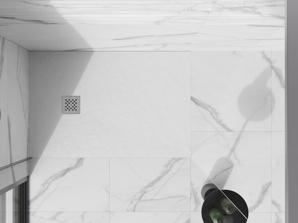 Mexen Stone+ pravokotni kompozitni tuš kad 90 x 80 cm, bela - 44108090