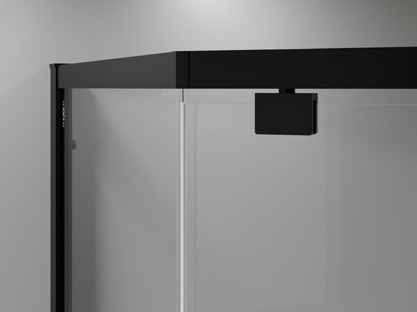 Mexen Exo petkotna tuš kabina 90 x 90 cm, prozorna, črna - 812-090-090-70-00