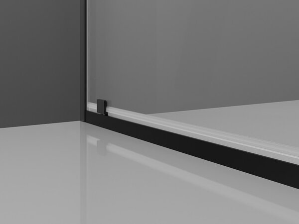 Mexen Exo 90 x 90 cm nagibna tuš kabina, prozorna, črna - 8181-090-090-70-00