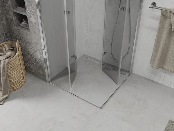 Mexen Lima Duo zložljiva pršna kabina 90 x 90 cm, prozorna, krom - 856-090-090-02-00