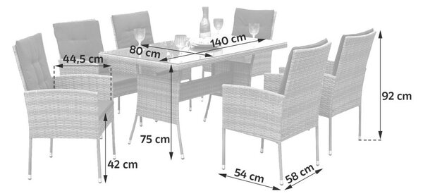 VRTNI SET jeklo rjava