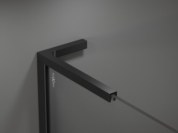Mexen Velar L Pomična prha Duo 100 x 90 cm, prozorna, črna - 871-100-090-02-03-70