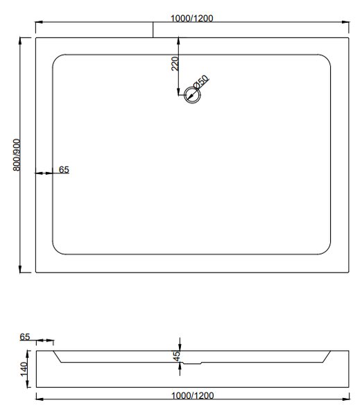 Mexen Apia drsna prha kabina 100 x 80 cm, prozorna, krom + tuš kad Rio - 840-100-080-01-00-4510