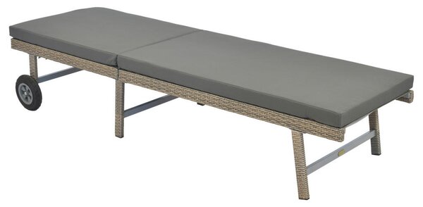 VRTNI LEŽALNIK aluminij prašno lakirano bež