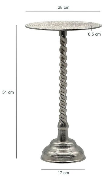 MIZICA, 28/51/28 cm srebrne barve