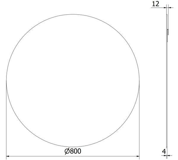 Mexen Alto okroglo kopalniško ogledalo 80 cm - 9853-080-080-000-00