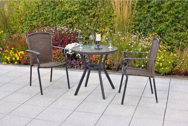 VRTNI SET aluminij rjava, barve grafita rjava, barve grafita