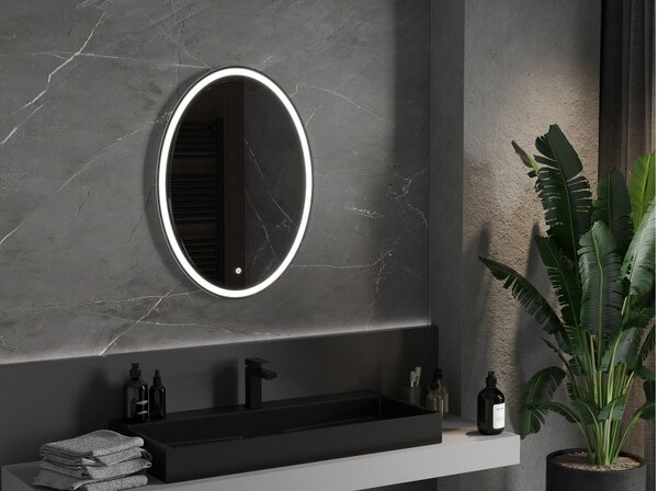 Mexen Elz kopalniško ogledalo z osvetlitvijo 60 x 80 cm, LED 6000K, proti megli - 9802-060-080-611-00